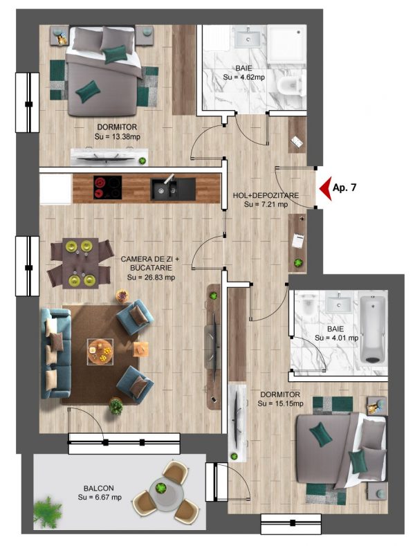 Apartament 3 camere Constanta