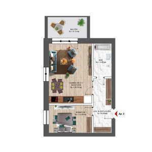 Apartament de vanzare 2 camere 79mp Open Space in Constanta Nord, ansamblu rezidential Boreal-Plus