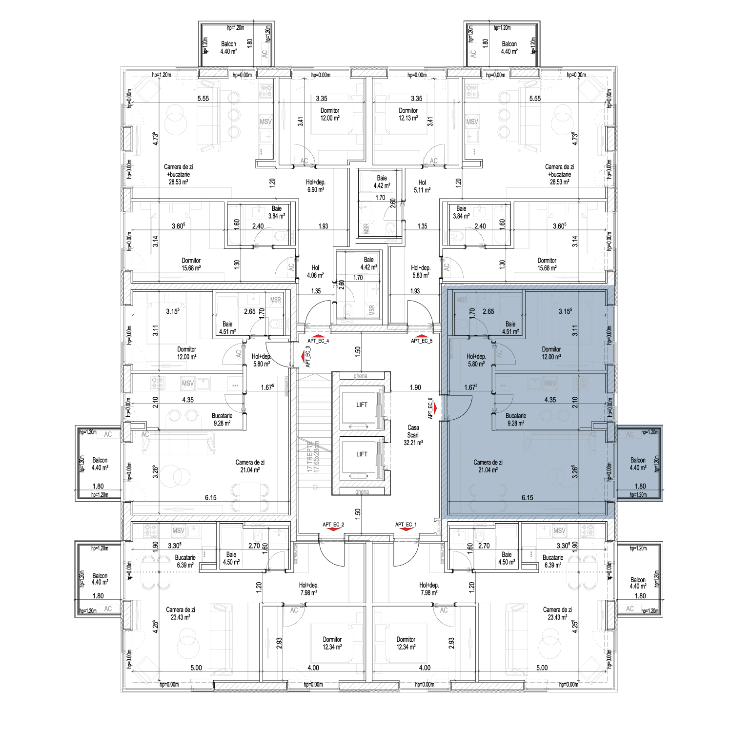 Plan de amplasare 2 CAMERE TIP 9