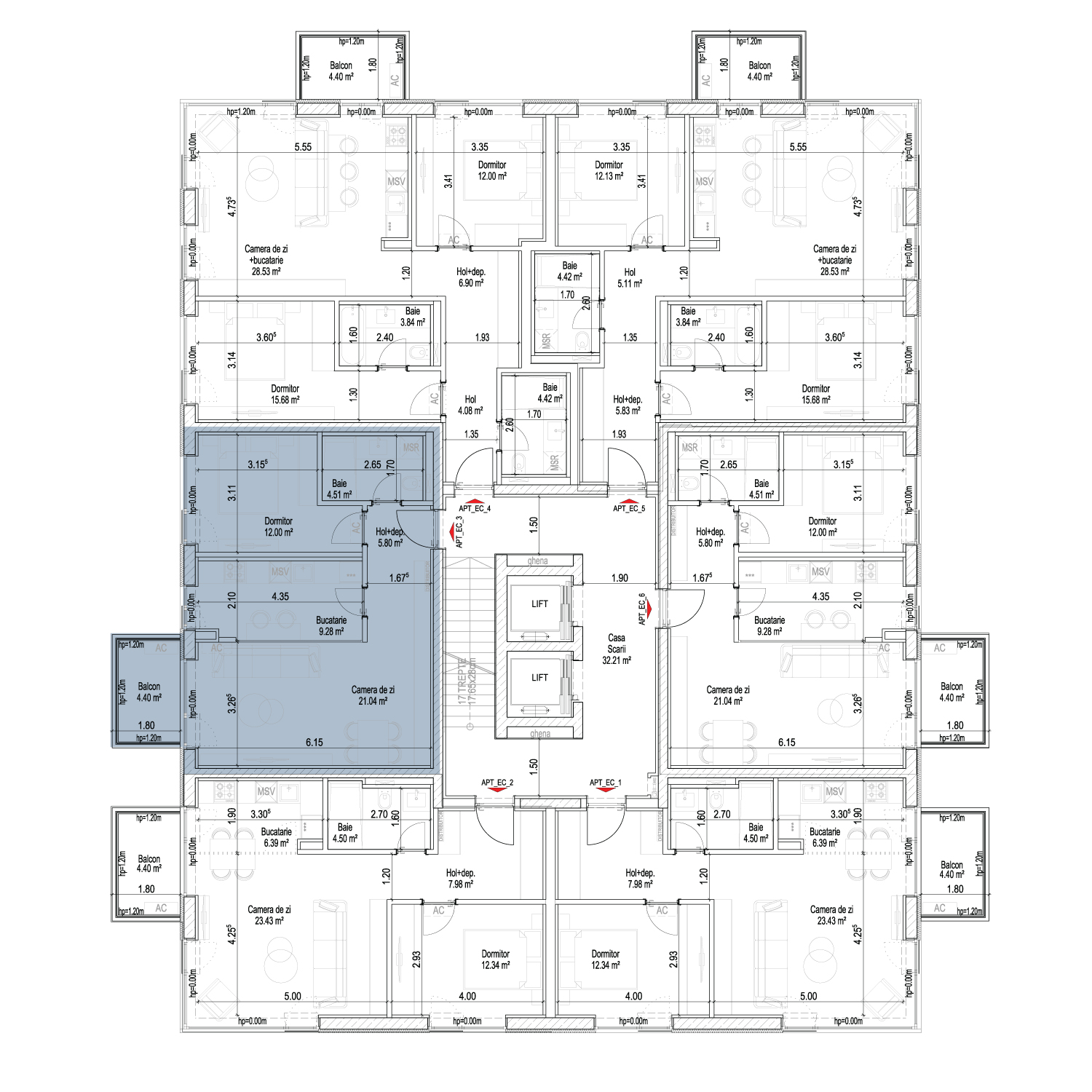 Plan de amplasare 2 CAMERE TIP 8